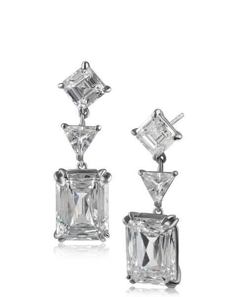 Multi Shape CZ Drop Earrings – CZ by Kenneth Jay Lane