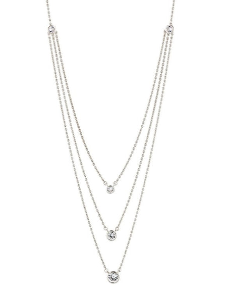 Triple Round CZ Layered Necklace – CZ by Kenneth Jay Lane