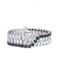 Round CZ Overlay Bracelet