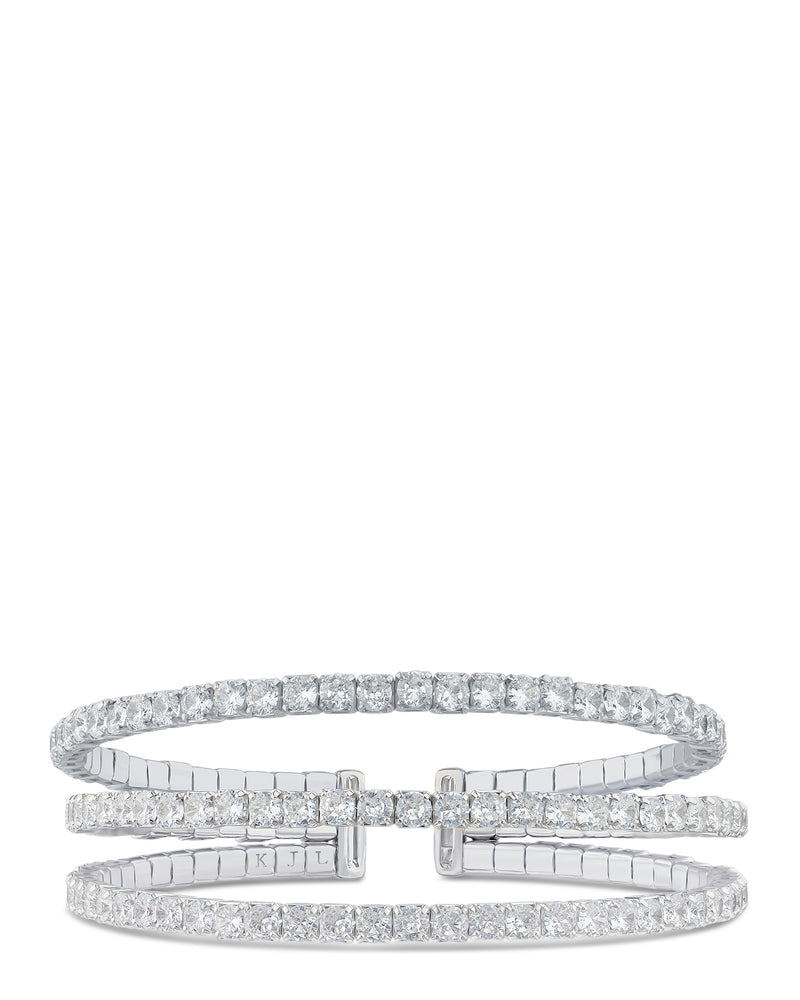 Triple Row CZ Cuff