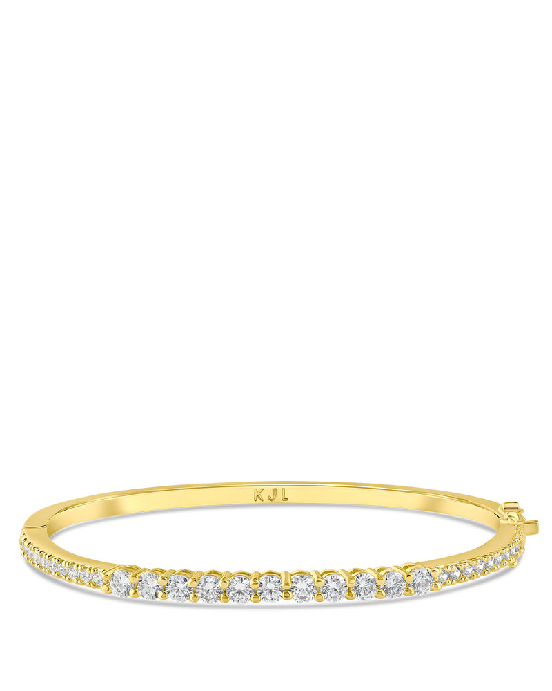 Graduated Round CZ Bangle