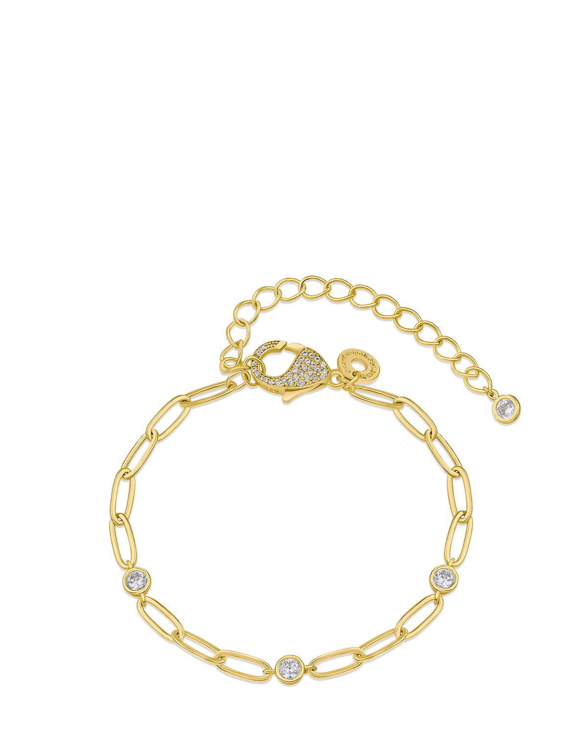 CZ Link Station Bracelet