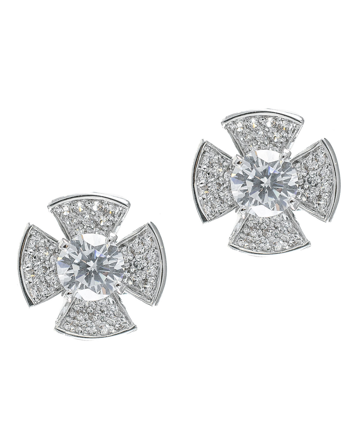 Round and Pave CZ Studs