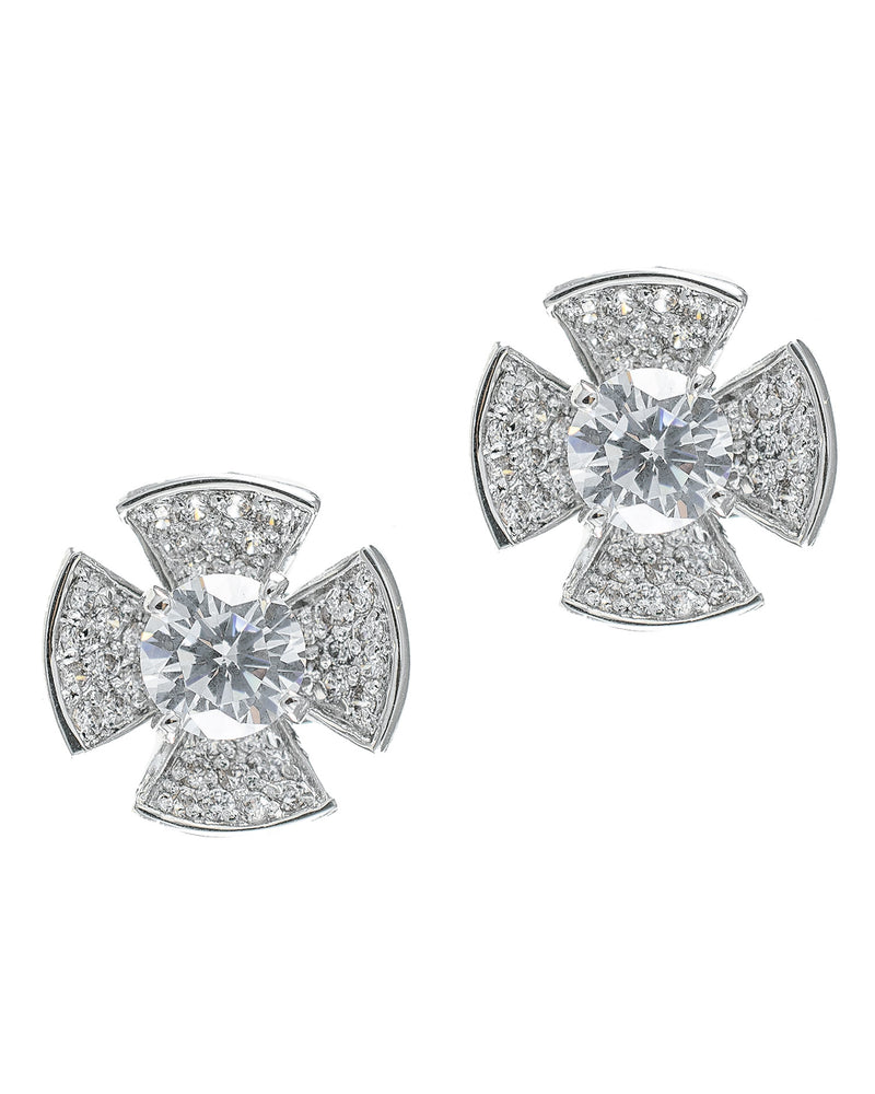 Round and Pave CZ Studs