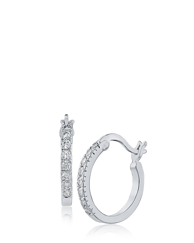 Pave Mini Hoop Earrings