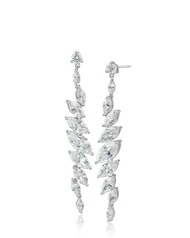 Marquise Linear Drop Earrings