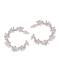 CZ Open Circle Earrings