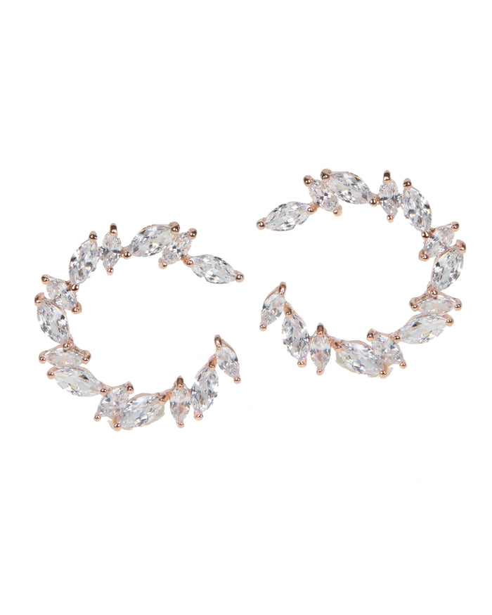 CZ Open Circle Earrings