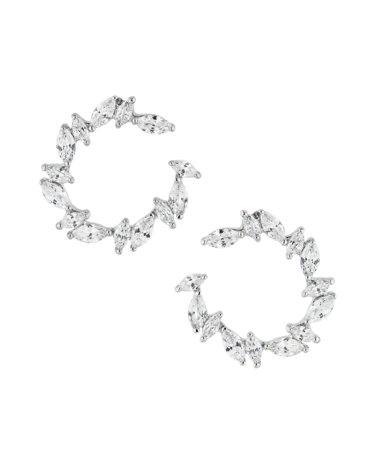 CZ Open Circle Earrings