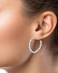 Marquis CZ Hoop Earrings