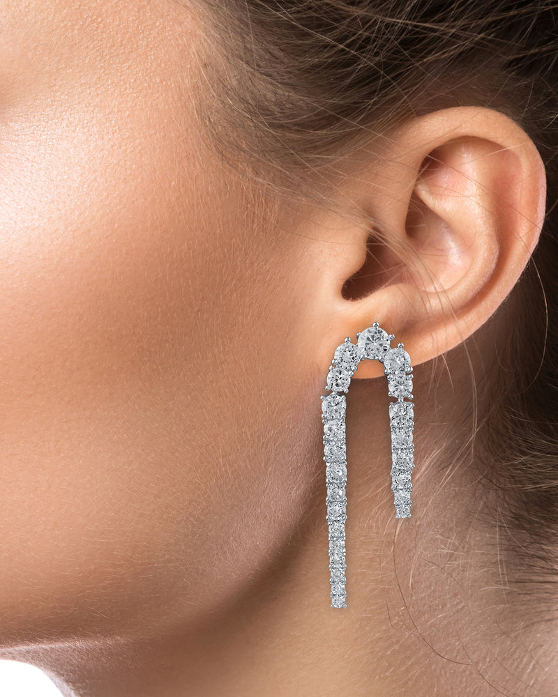 Graduated Round Drop Earrings