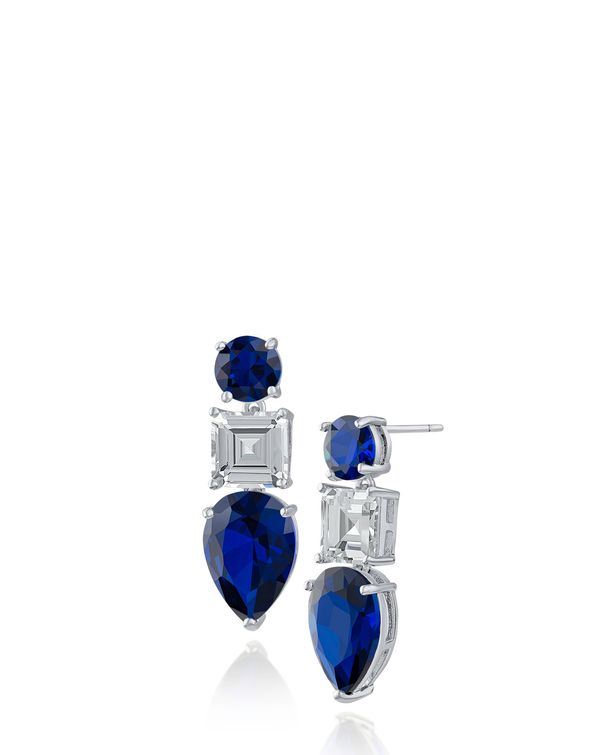 Multi CZ Drop Earrings