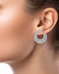 Round CZ Front Facing Hoops