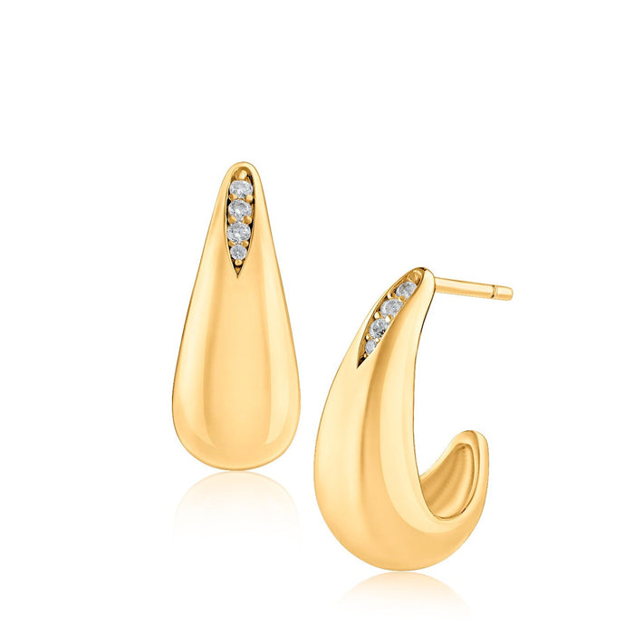 Curved Teardrop Earring