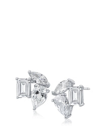 Multi Shape CZ Stud Earrings