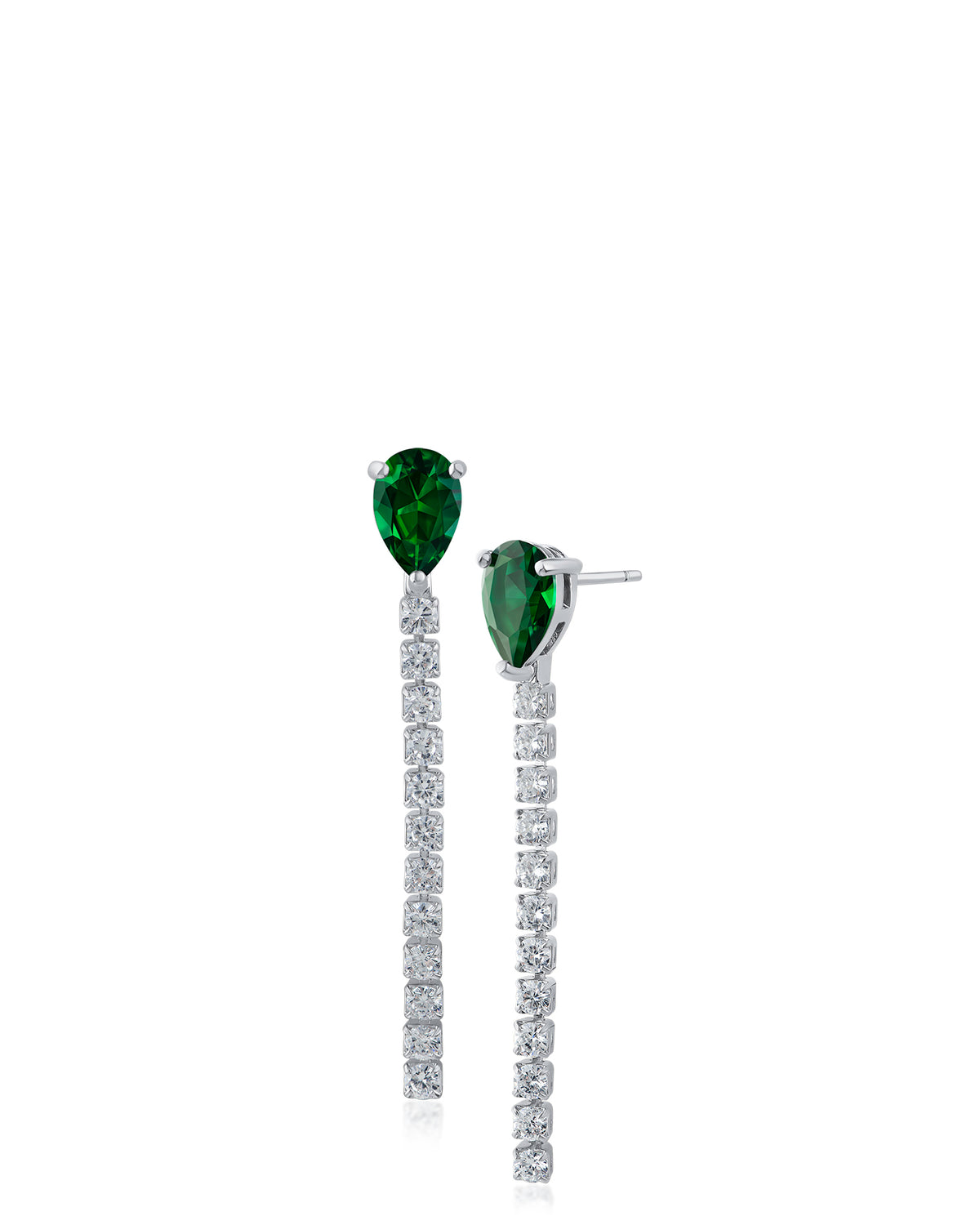 Emerald Pear Drop Earrings