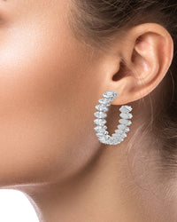 Marquise CZ Hoope Earrings