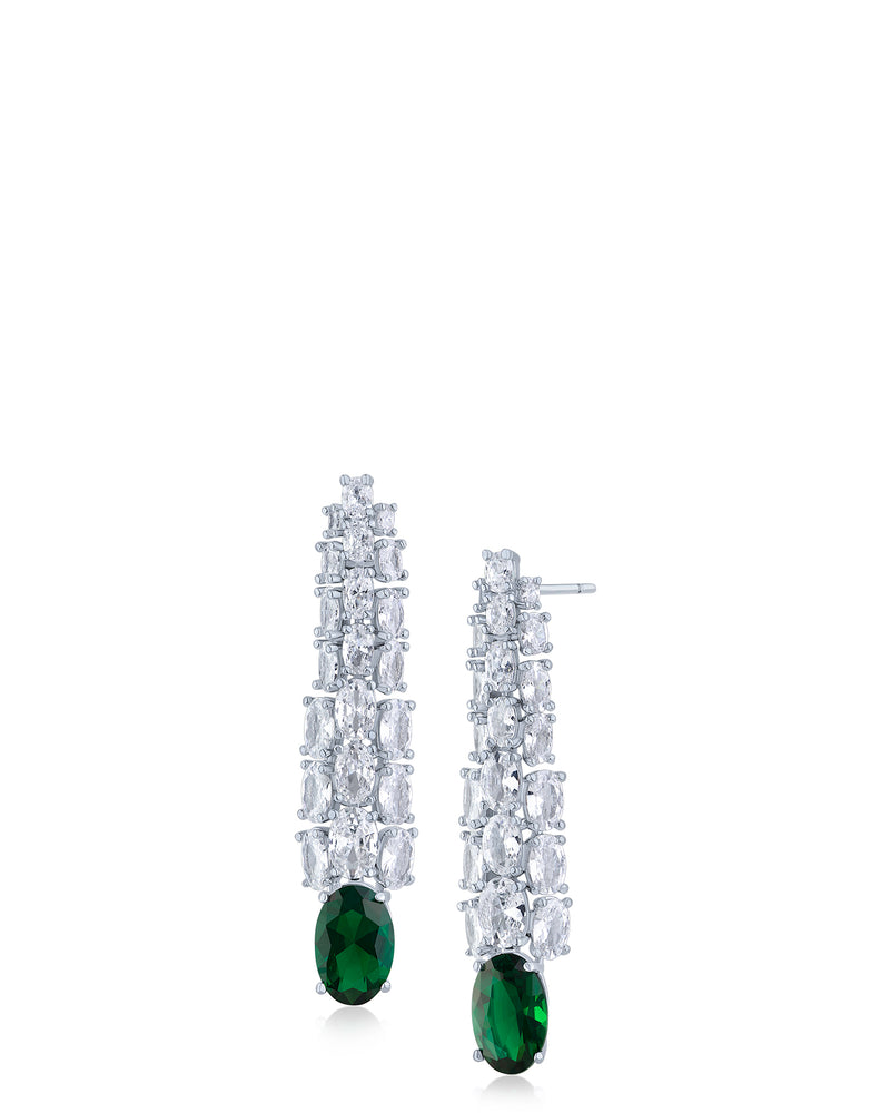 Multi CZ Drop Earrings