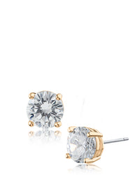 4 cttw Round Cubic Zirconia Studs