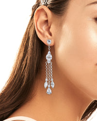 Marquise Triple Fringe Earrings