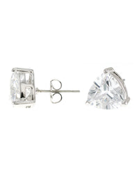 Trillion CZ Stud Earrings