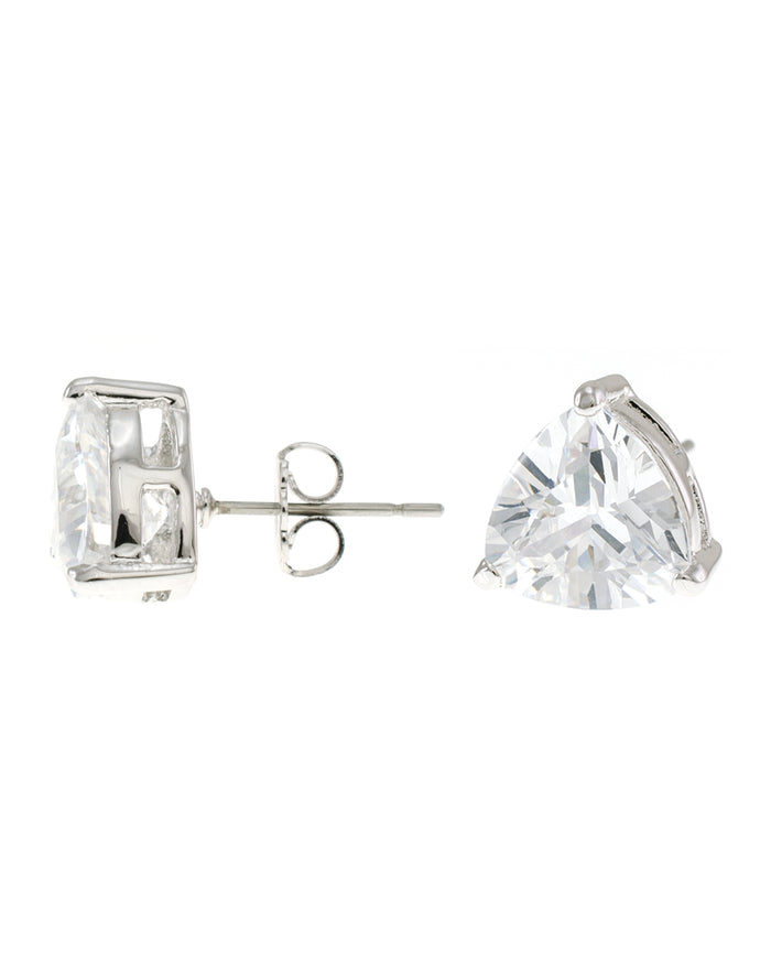 Trillion CZ Stud Earrings