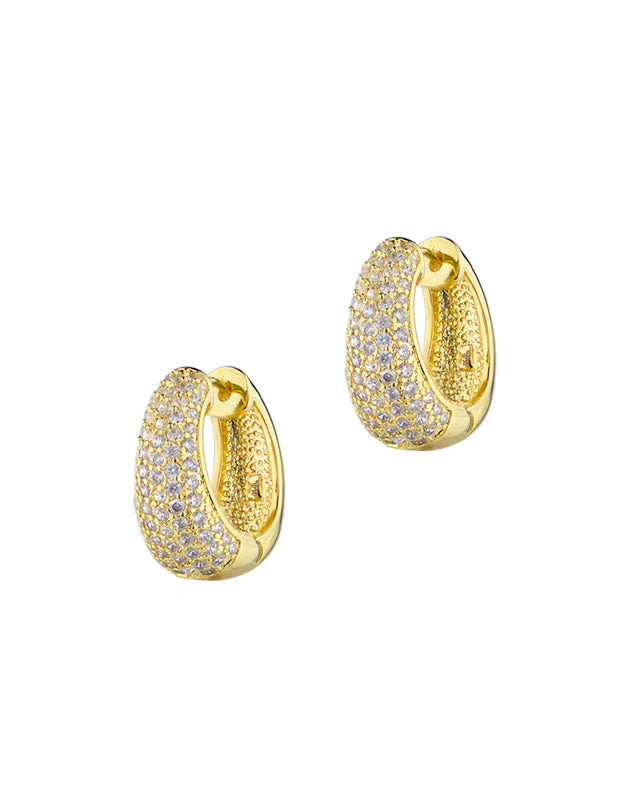 Pave Hoop Earrings