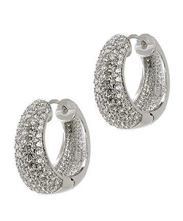 Pave Hoop Earrings