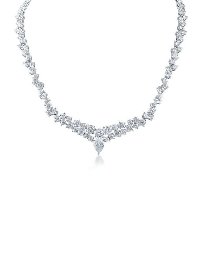 Multi Shape CZ Collar Necklace