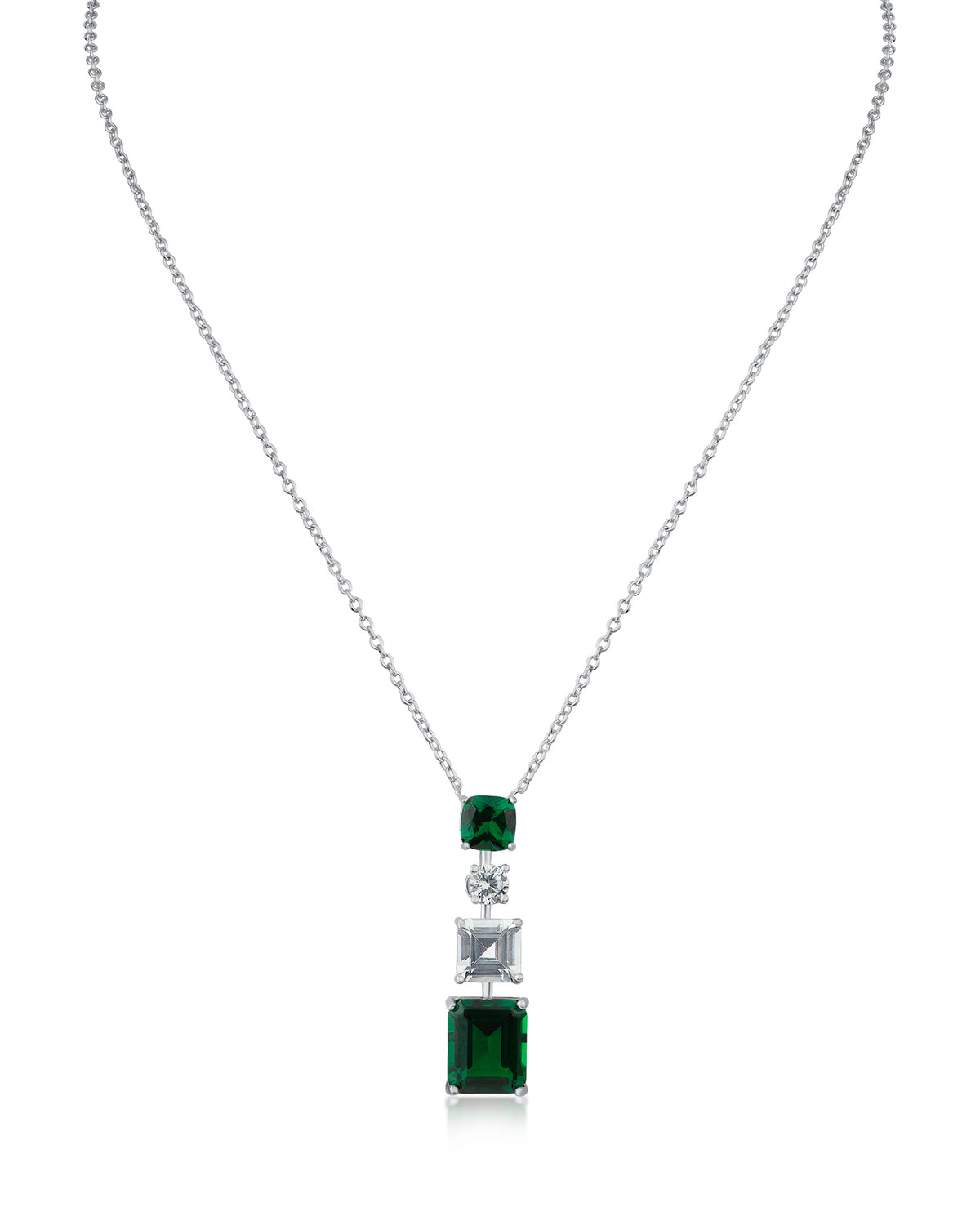 Multi CZ Pendant Necklace