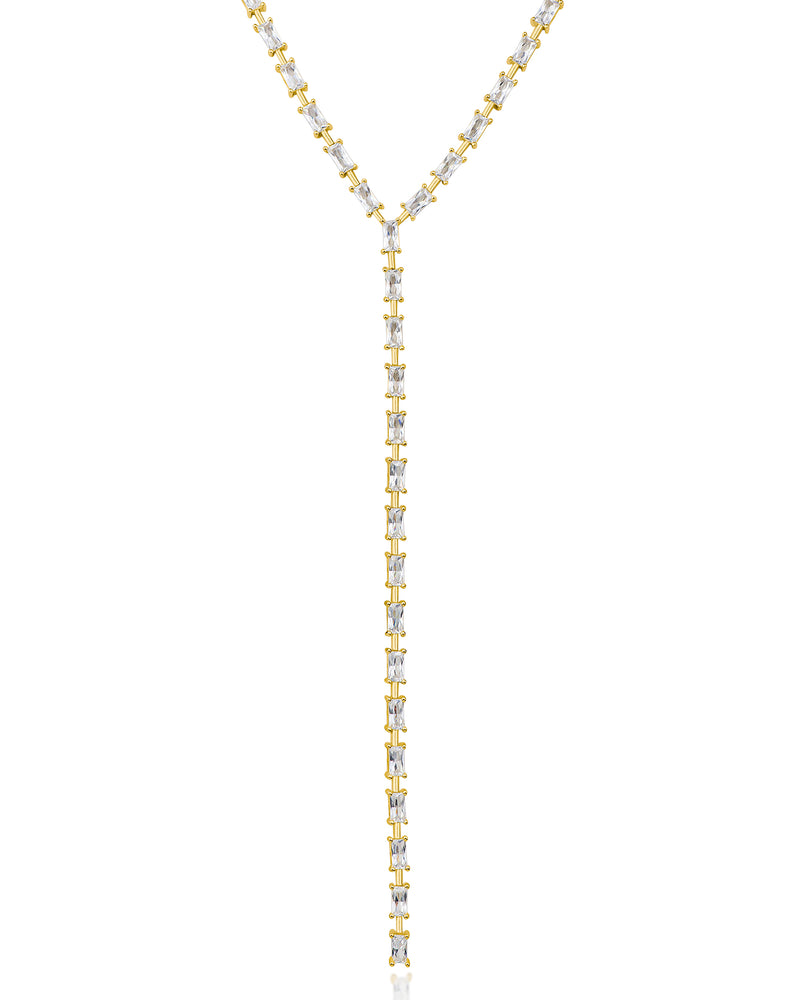 Baguette CZ Y-Necklace