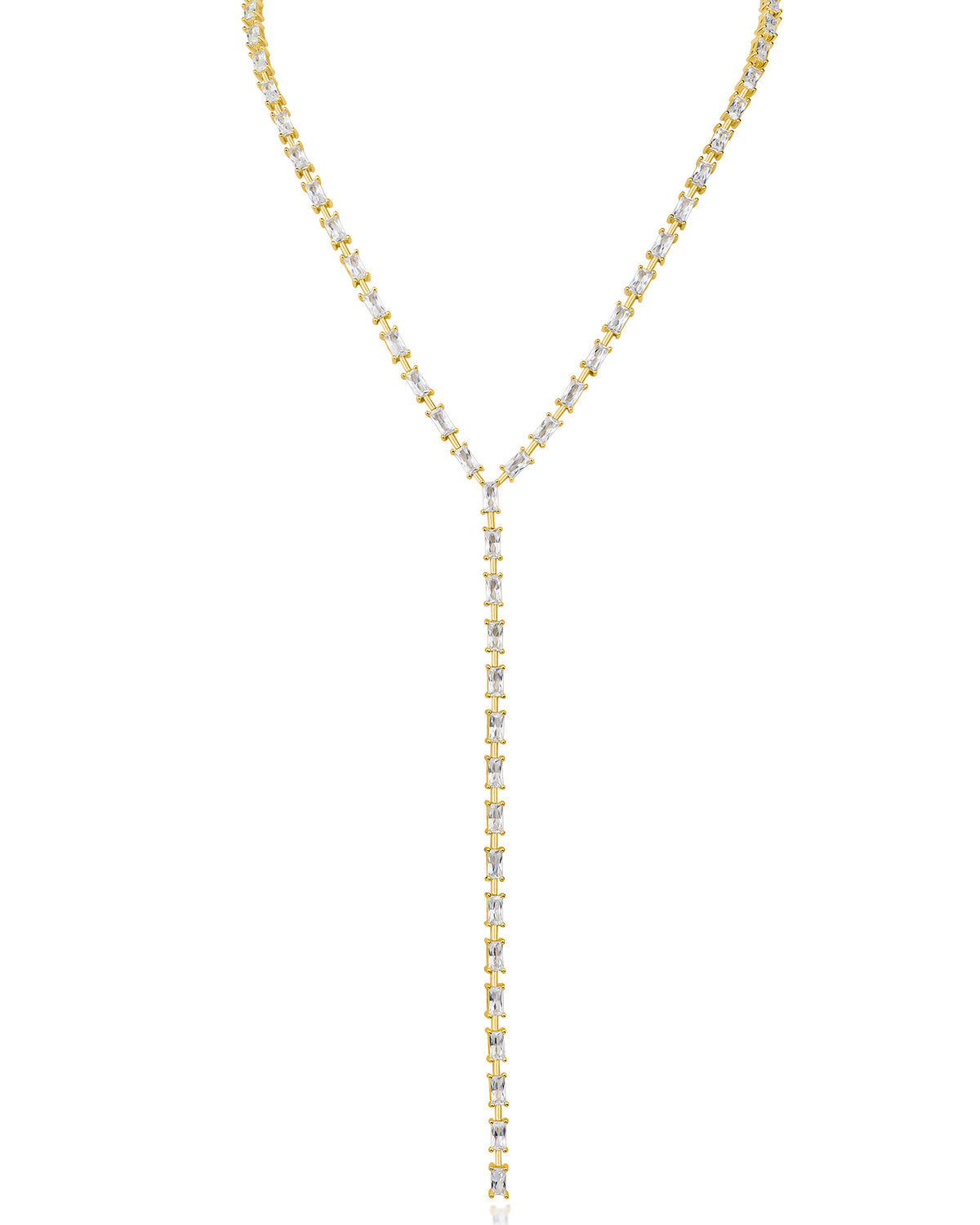 Baguette CZ Y-Necklace