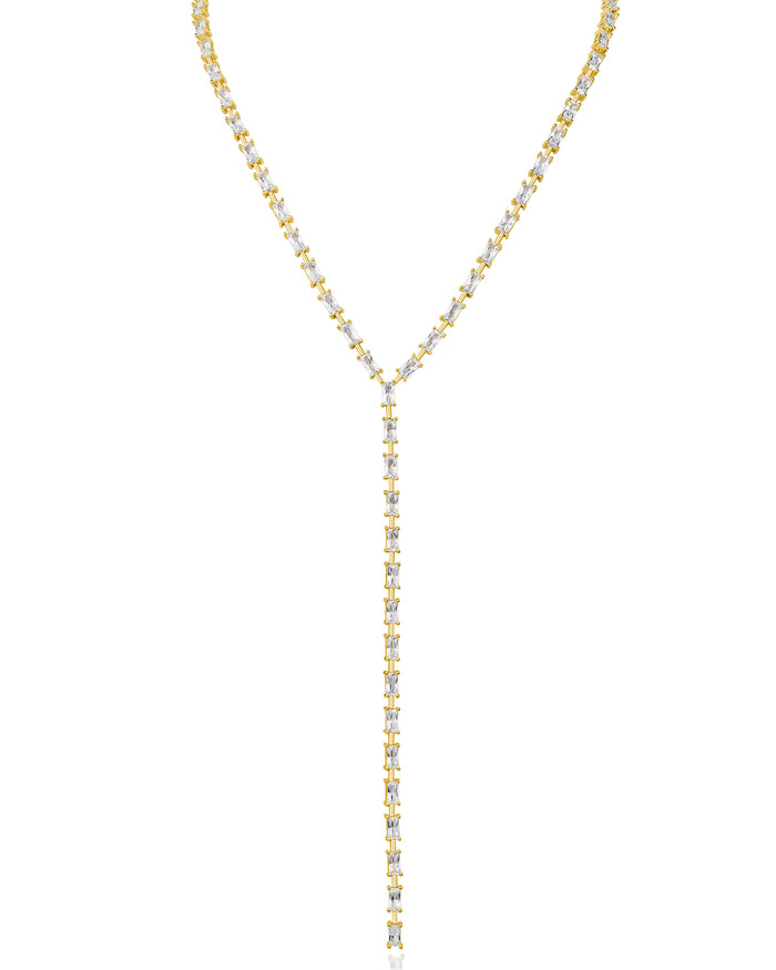 Baguette CZ Y-Necklace