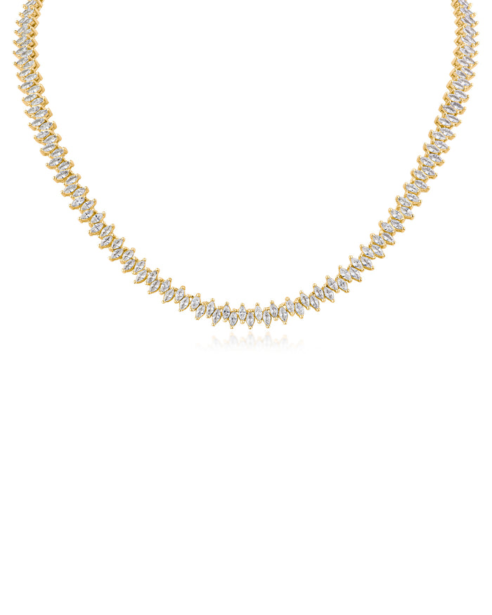 Alternating Marquise CZ Necklace