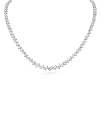 Pear CZ Tennis Necklace