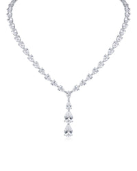 Graduated Pear CZ Y-Necklace