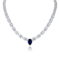 Graduated Sapphire Pear Necklace