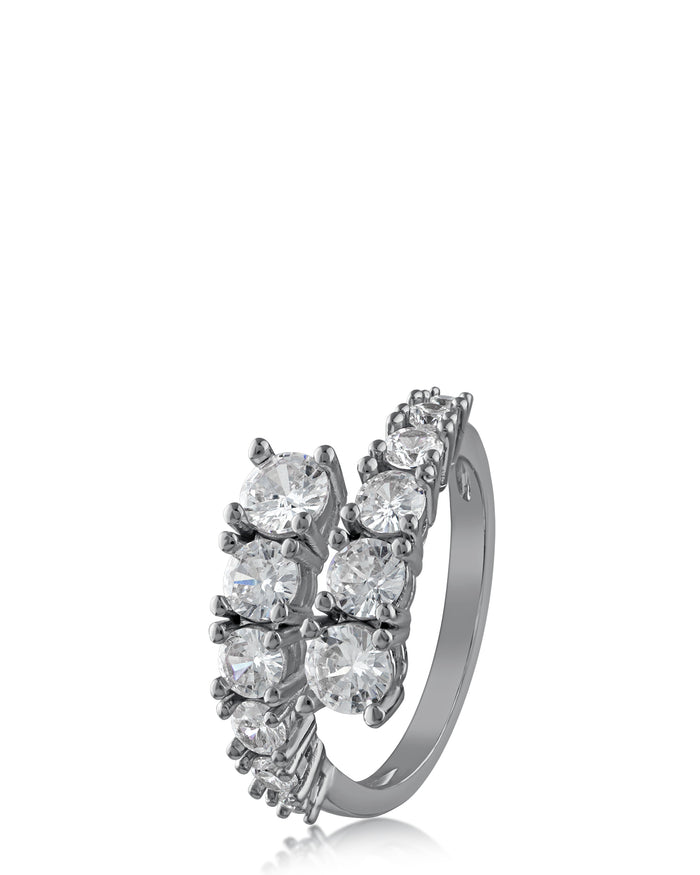 Round CZ Wrap Ring