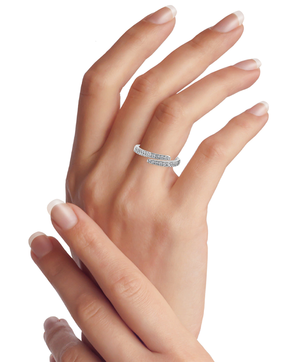 Pave Single Wrap Ring