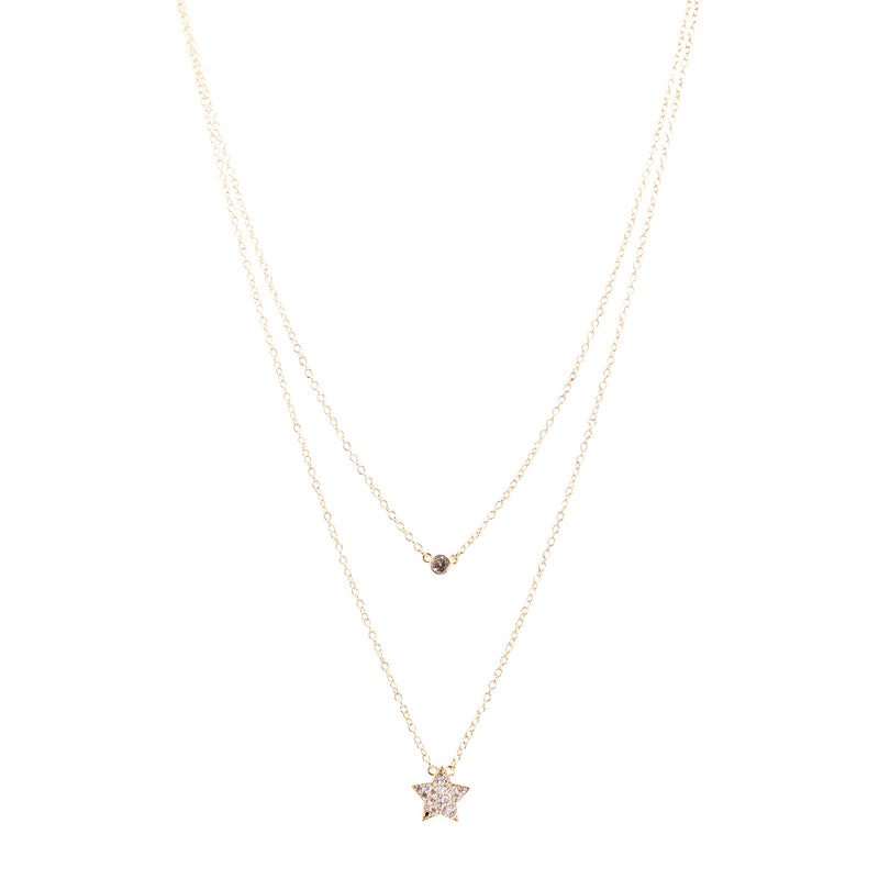 Double Layer Star Charm Necklace