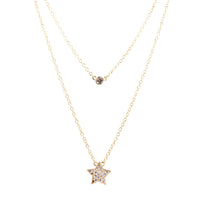 Double Layer Star Charm Necklace