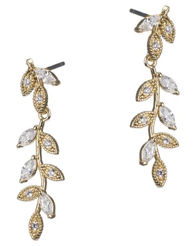 Vine CZ Drop Earrings