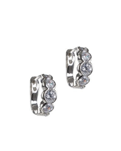 Round CZ Mini Hoops