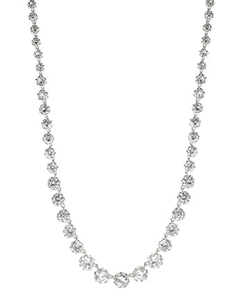 Round CZ Crown Setting Necklace