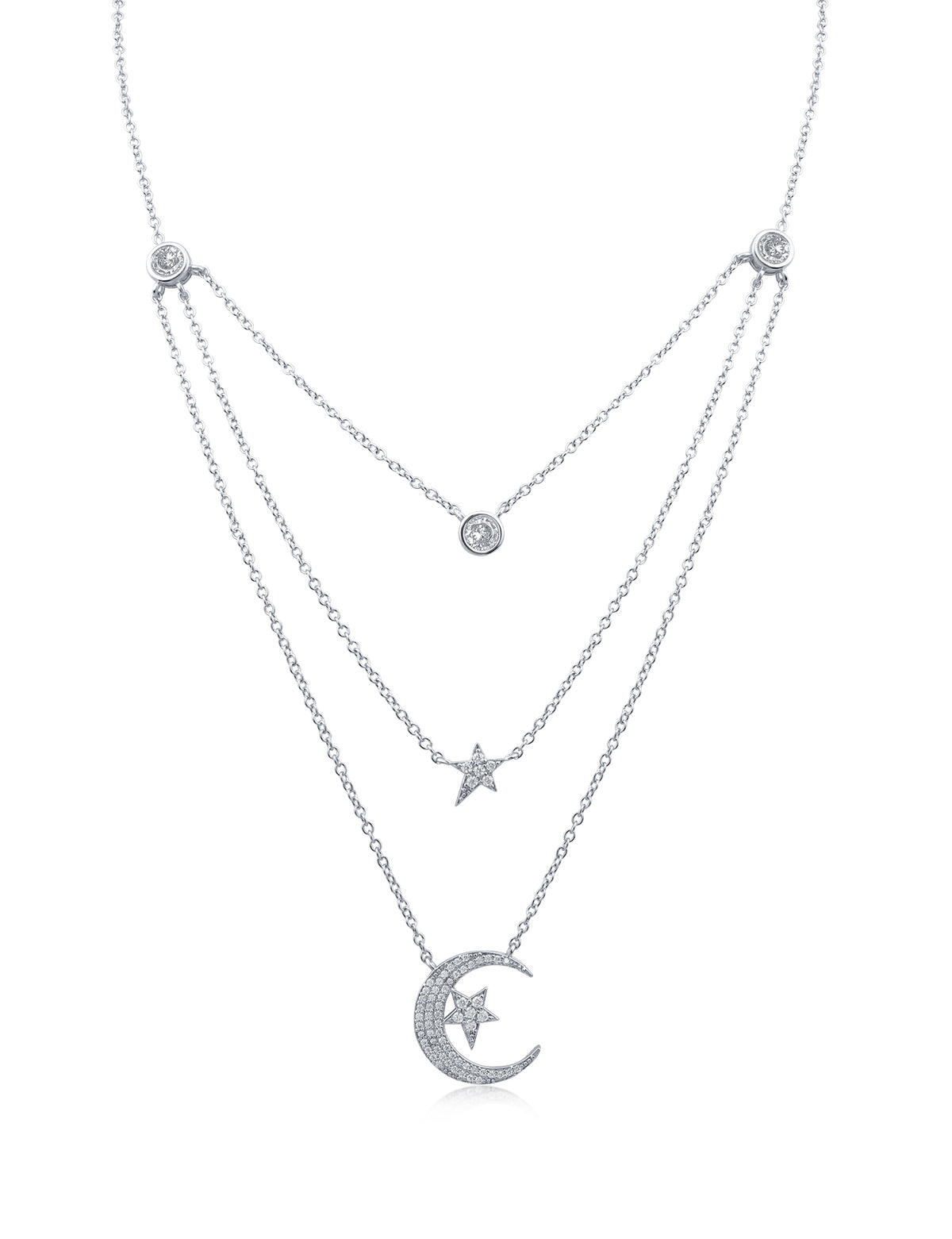 Triple Strand Celestial Necklace