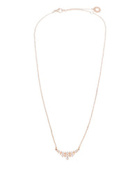 Pave Curved Pendant Necklace
